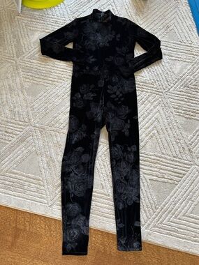 Fleur du mal velvet floral jumpsuit